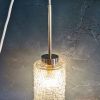 Lampe baladeuse suspension vintage années 60 laiton verre 