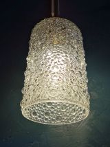 Lampe baladeuse suspension vintage années 60 laiton verre 
