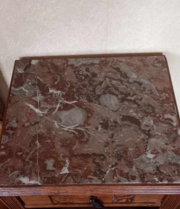 Table de chevet art déco dessus marbre