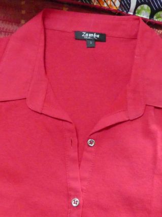 Chemisier coton rouge