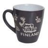 Mug à café émaillé décor Finland et cerf 