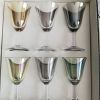 6 verres irisés Luminarc vintage 