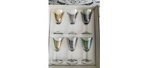 6 verres irisés Luminarc vintage 