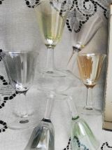 6 verres irisés Luminarc vintage 