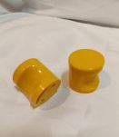 Bauhaus Design HEWI boutons de porte jaunes.