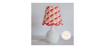 Petite lampe avec pied en céramique finition mate et abat-jo