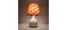 Petite lampe avec pied en céramique finition mate et abat-jo