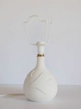 Petite lampe avec pied en céramique finition mate et abat-jo
