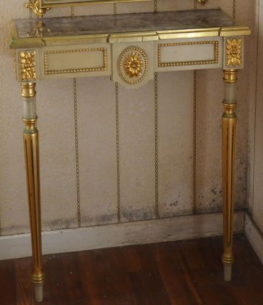 Console murale en bois Style Hollywood Regency, Pièce rare
