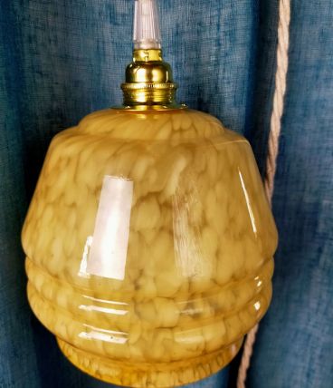 Lampe baladeuse à poser globe Clichy jaune