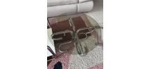 Table basse chrome tubulaire 
