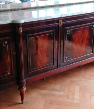 Buffet "ELYSEE" Style Louis XVI. Acajou et marbre