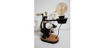 Lampe à poser déco récup recyclage hachoir