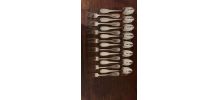 Ensemble de 8 Cuillères et 8 Fourchettes en Métal Argenté - 