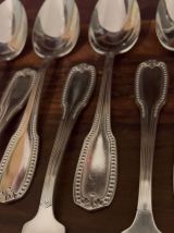 Ensemble de 8 Cuillères et 8 Fourchettes en Métal Argenté - 