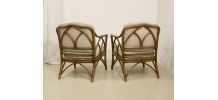 Paire de fauteuils McGuire Etats Unis  année 70. REF MARIUS