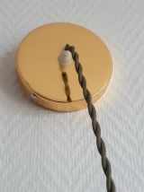 Paire de suspensions en rotin vintage 