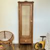 Armoire chambre enfant bois cannage
