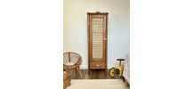 Armoire chambre enfant bois cannage