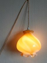 Lampe baladeuse globe miel style Murano 1970