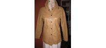 veste en cuir d'agneau souple femme vintage