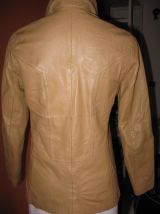 veste en cuir d'agneau souple femme vintage