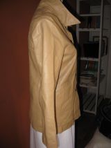 veste en cuir d'agneau souple femme vintage
