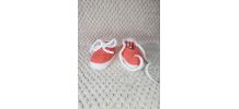 Chaussons ballerines avec cordon ROSE laine layette, 0 3 ms