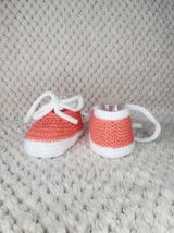 Chaussons ballerines avec cordon ROSE laine layette, 0 3 ms
