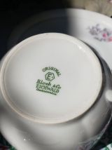 Lot de 2 belles tasses et sous tasses Bloch &amp; Co EICHWALD