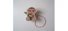 Animal roulant avec piste de perles ( Le singe )