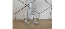 3 verres à liqueur en cristal