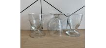 3 verres à liqueur en cristal