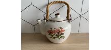 Théière en céramique - décor floral
