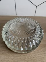 Vide poche art déco -verre et métal argenté