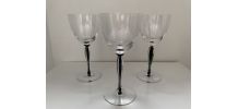 Set de 3 verres en cristal estampillé "Cristal France"