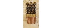 Peigne en bois africain ashanti femelle Ghana