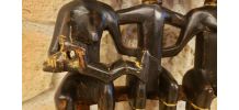 Peigne en bois africain ashanti femelle Ghana