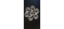 Lot de 7 verres à facettes liséré doré