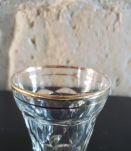Lot de 7 verres à facettes liséré doré