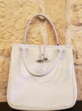 Sac Longchamp roseau bleu pâle