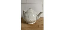 Théière  vintage Burleigh Davenport en porcelaine blanche