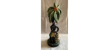 Statuette Africaine en céramique décorée à la main 