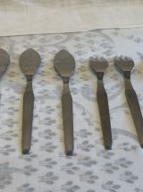 lot de 6 couverts à poisson en inox  Vintage 