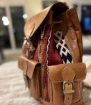 Sac à dos en cuir Kilim 