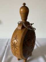Gourde de berger en bois 