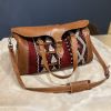 Sac de Voyage en cuir Kilim neuf, confectionné avec du tissu