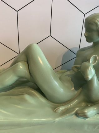 Sculpture en céramique année 30 L François