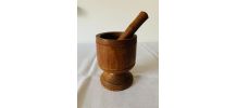 Mortier en bois et  son pilon