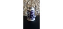 Chope à bière GERZ grès et étain